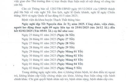 Lịch nghỉ tết dương lịch 2025